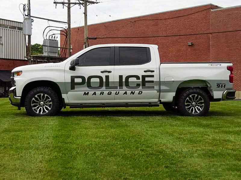 Marquand Police Truck Wrap