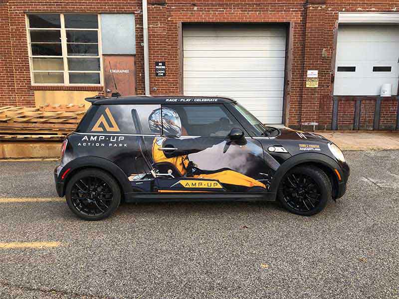 Amp Up Action Park Mini Cooper Wrap