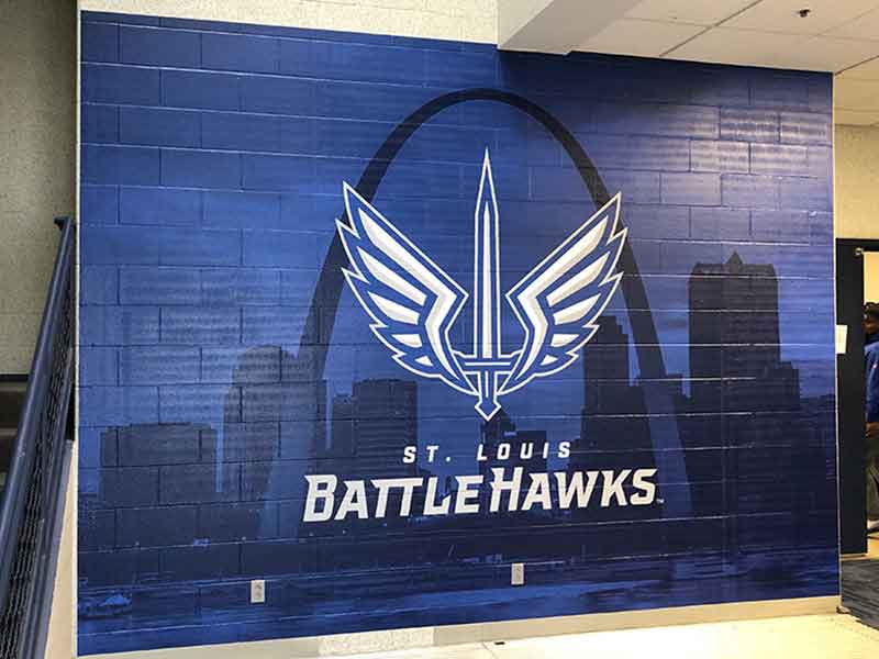 Battlehawks Brick Wall Graphic