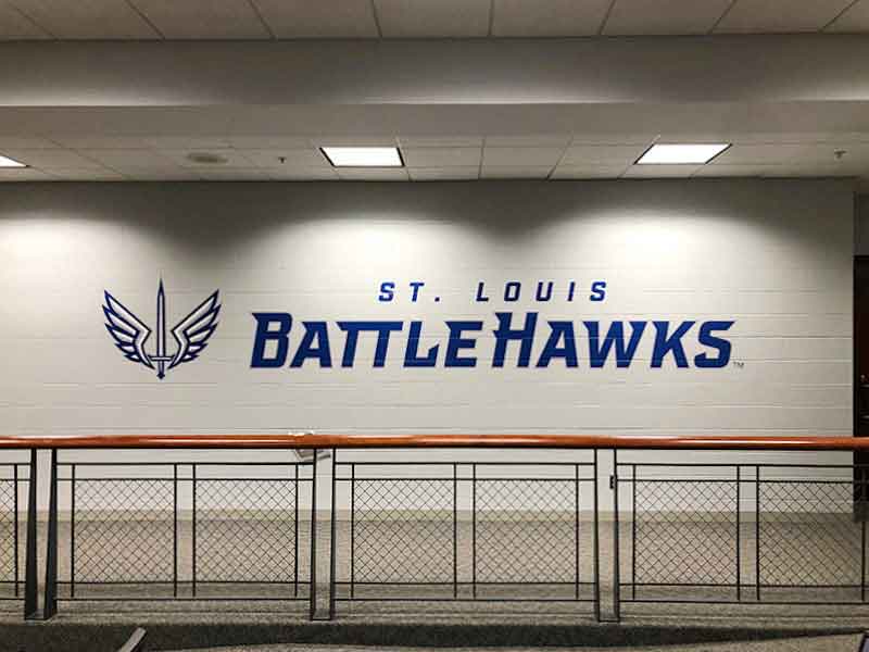 Battlehawks Brick Wall Graphic