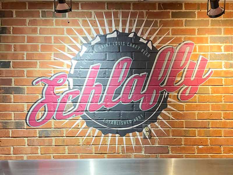 Schlafly Bankside Brick Wall Graphic
