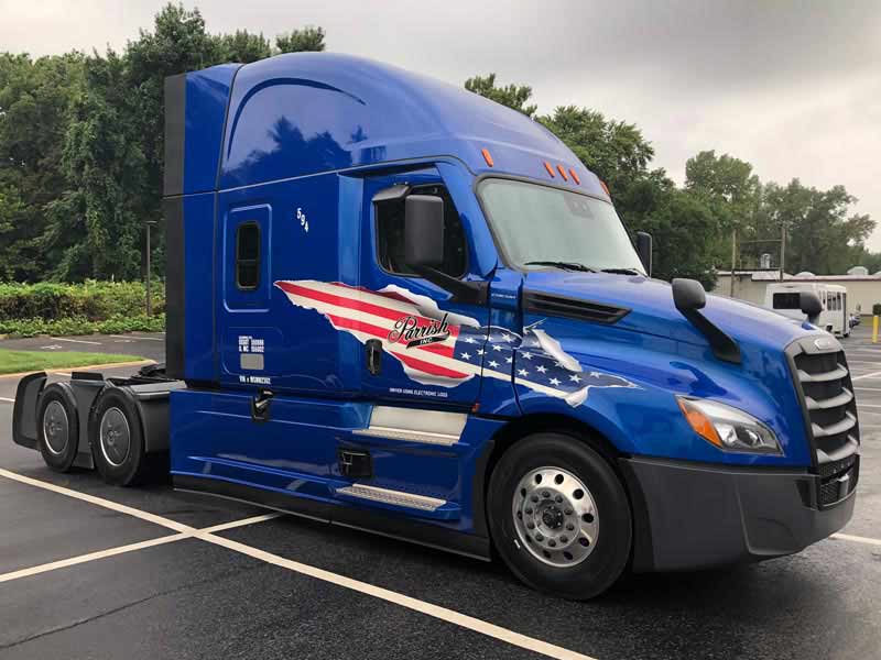 Parrish Trucking Semi Truck Wrap