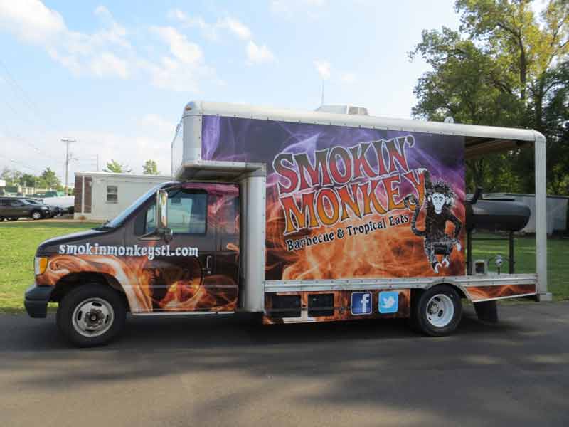 Smokin Monkey Food Truck Wrap