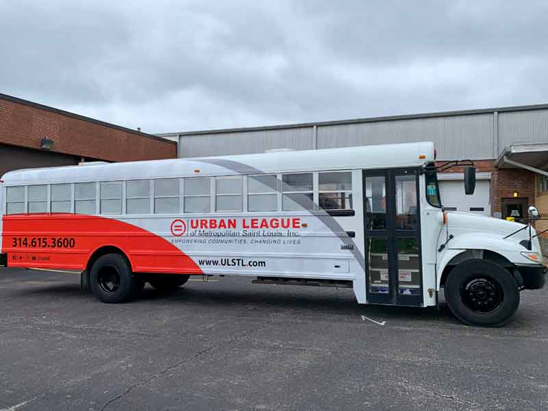 Urabn League School Bus Wrap